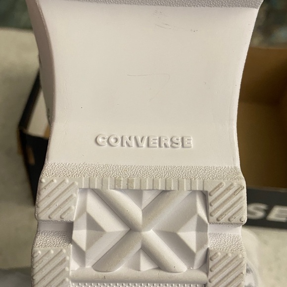 Converse All-Star Chuck Taylor Women's White High-Top Platform Lugged Heel. 6.5 - Picture 8 of 11